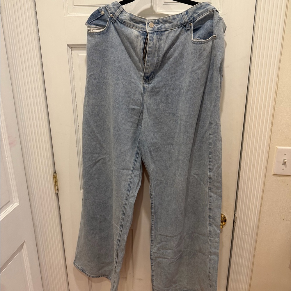 ASOS Curve Light Blue Flare & Wide Leg Jeans
